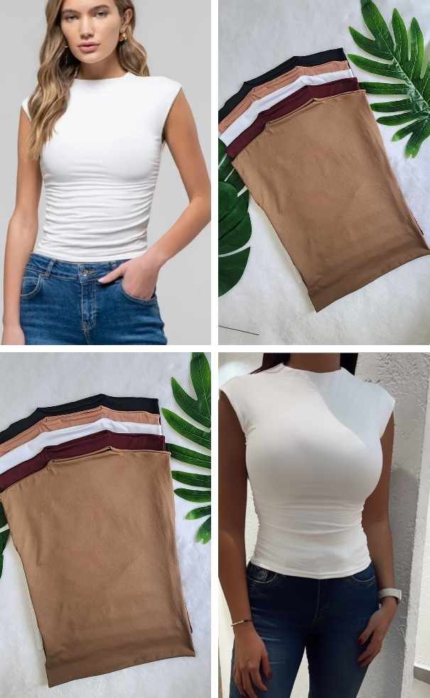 Blusa Larga Cuello Siza Ancha
