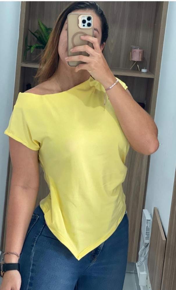 Blusa Cuello Bandeja con Punta – Talla Única | Tela Algodón