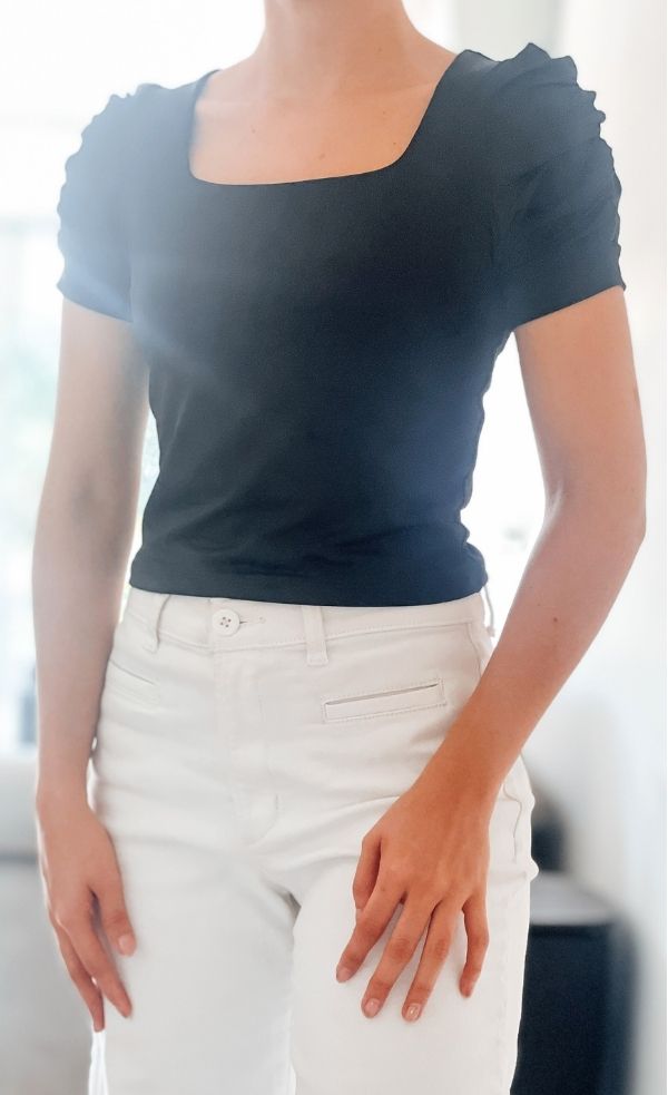 Blusa Manga 3/4 Corrugada