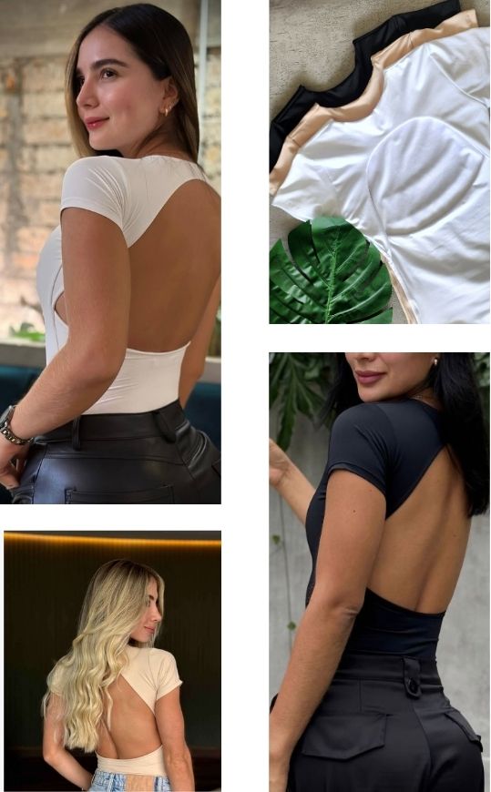 Body Manga Rodada Espalda Descubierta