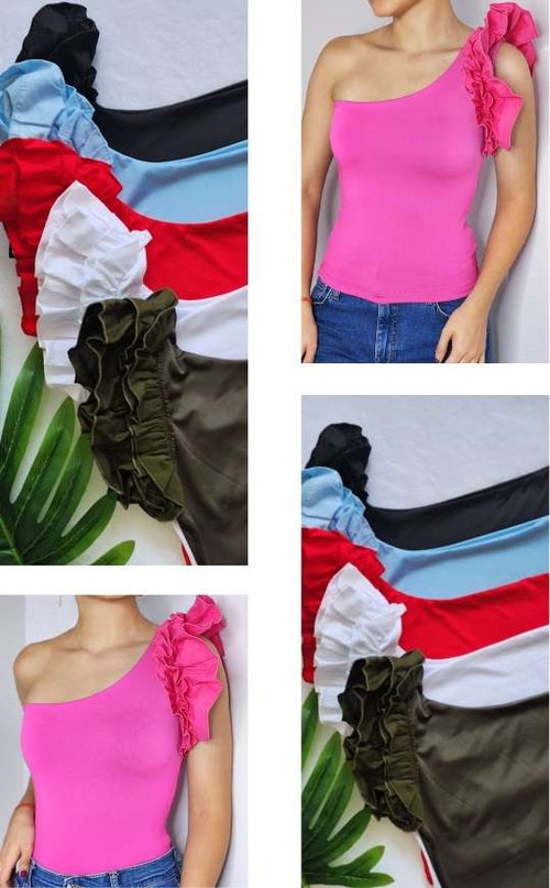 Blusa 1 Manga Pétalo Popelina