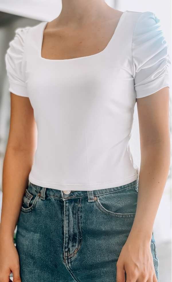 Blusa Manga 3/4 Corrugada