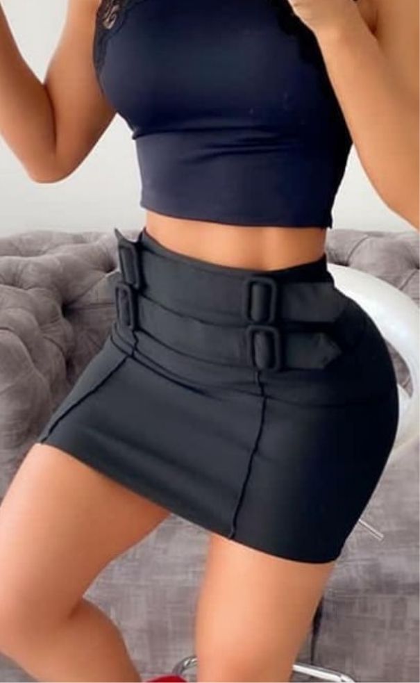 Falda Short Correas